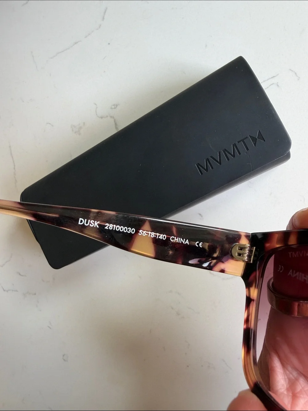 MVMT Tortoiseshell Square Sunglasses with Brown Gradient Lenses